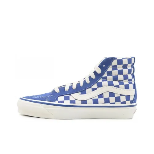 Vans SK8 Кеды Высокие Синий с Белым Надпись Унисекс