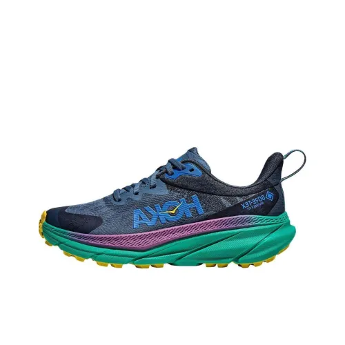 HOKA ONE ONE Амортизация Износостойкий Низкий Топ Y2K Беговые кроссовки Женские Сине-зеленый