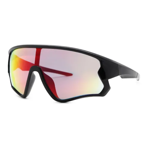 Пара Ponyo PC Нерегулярная форма Солнцезащитные очки Унисекс Черный