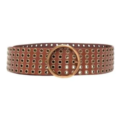 PINKO Шипы Украшение Шпилька Кожаные ремни Женские Коричневый Ширина корпуса 6 см