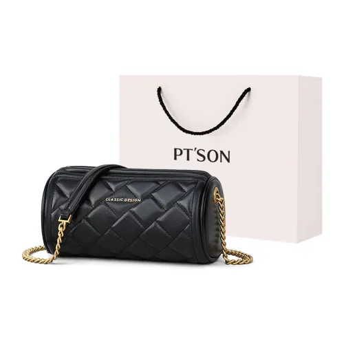 PT'SON Коровья кожа с синтетической кожей сумка на плечо женская элегантная черная