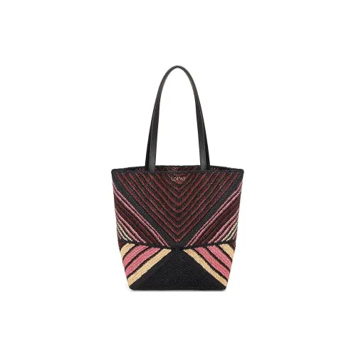 LOEWE Рафия Волокно Тоут Сумка Сумка для покупок Женская Сумка Розовый Бордовый Красный