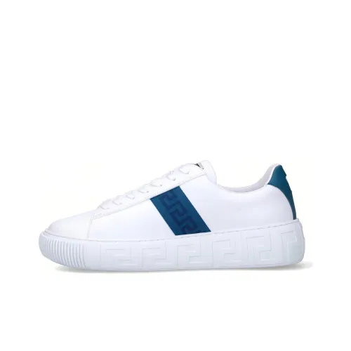 VERSACE Низкий топ стильные скейтбординги мужские белые и синие