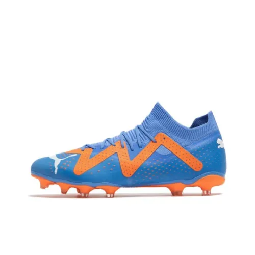 PUMA Future Match AG Artificial Grass FG Твердый Грунт Искусственные Шипы Амортизация Футбольные Бутсы Мужские Синий Белый Оранжевый