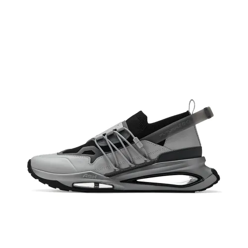 Пепельный повседневный низкий топ мужской