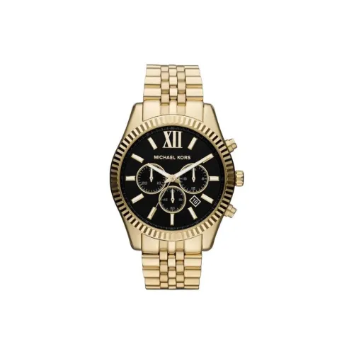 MICHAEL KORS Наручные часы Кварцевый механизм Нержавеющая сталь Ремешок 45 мм Черный циферблат Унисекс MK8286