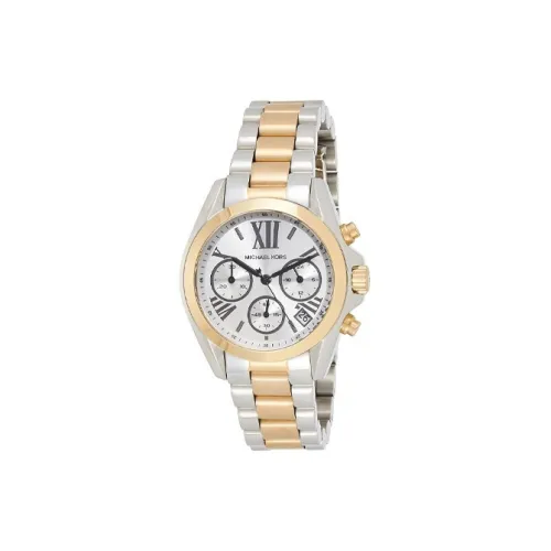 MICHAEL KORS Женские часы Кварцевый механизм Ремешок из нержавеющей стали 36 мм Белый циферблат