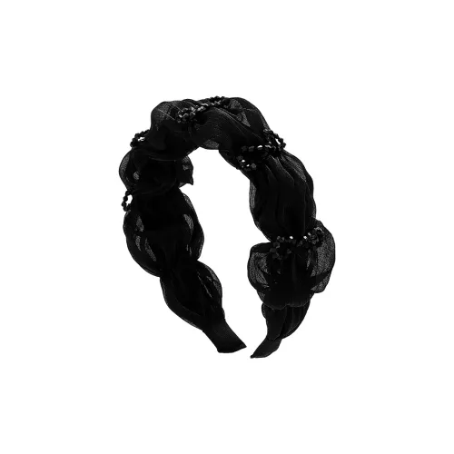 ROYALSASA Шелковый шифон искусственный кристалл акрил ободок для волос женский