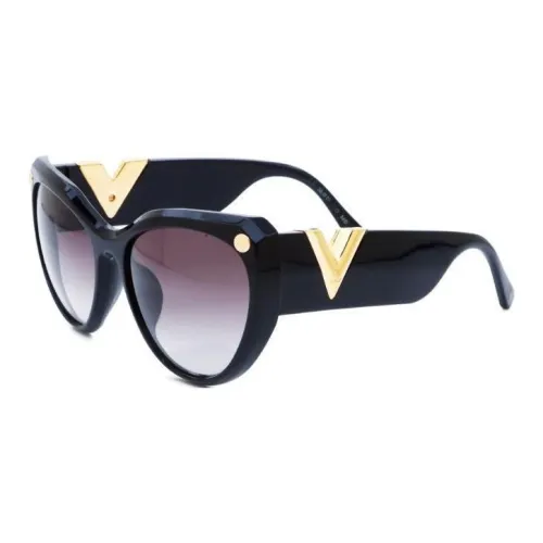 LOUIS VUITTON Кошачий глаз Солнцезащитные очки Женские Черный