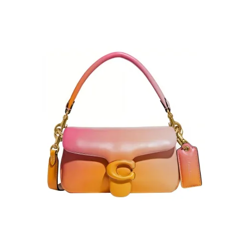 COACH Pillow Кожа Сумка через плечо Женская Розовый и Оранжевый