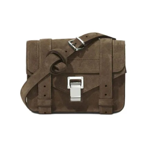 PROENZA SCHOULER Сумка через плечо из телячьей кожи мини женская темно-коричневая