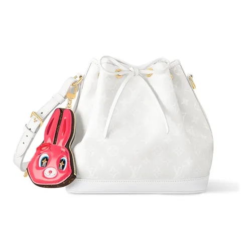 LOUIS VUITTON Sun Yitian Совместная работа Коллаборация Телячья кожа Ведрообразная сумка Сумка через плечо Сумка через плечо Женская Белая