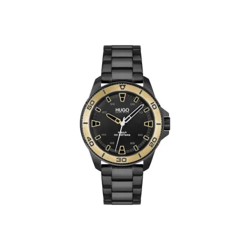 Hugo Boss Мужские часы Кварцевый механизм 44 мм Черный циферблат
