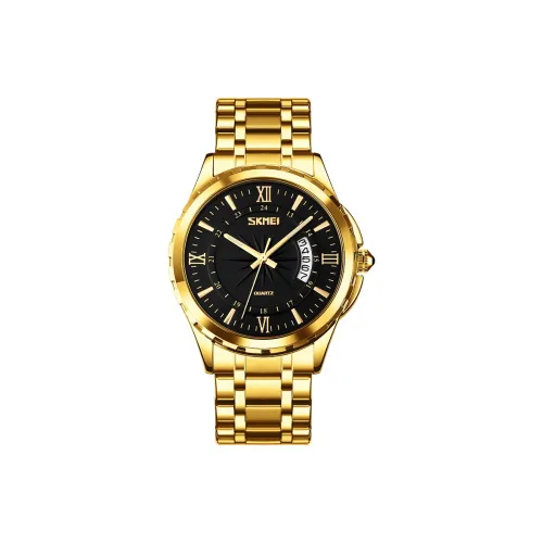 SKMEI Кварцевый механизм нержавеющая сталь ремешок мужские часы черный циферблат