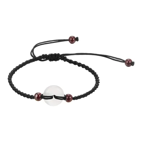 Misongma Агат Традиционный китайский стиль Ручная ткань вязаная Регулируемый браслет с бусинами Унисекс