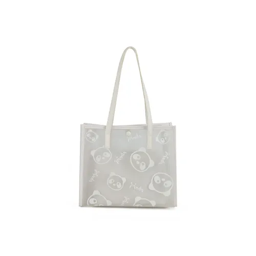 morellybear ПУ (полиуретан) Тоут Сумка Сумка для покупок Сумка на плечо Женская Белый Черный Белый Черный