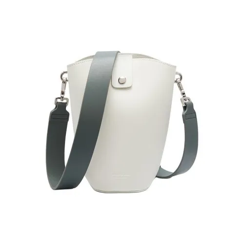 JESSIE JANE Корова Кожа Ведрообразная Сумка Плечевая Сумка Средний Женская Белая Урожай Золото Многоцветная