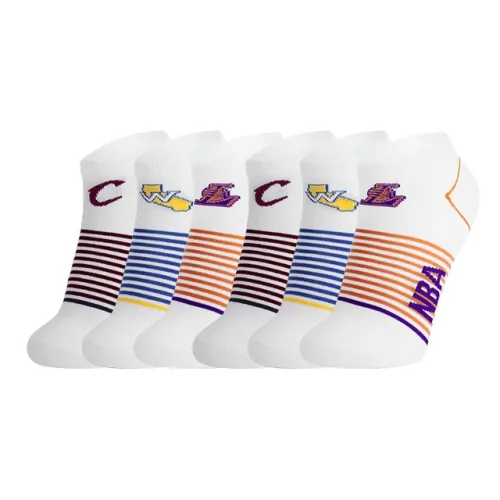 NBA 6 пар Смешанные цветовые Мужские носки без показа
