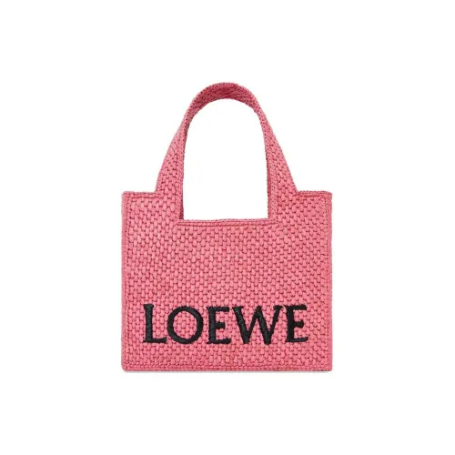 LOEWE Font Tote Рафия Тоут Сумка Сумка для покупок Сумка через плечо Сумка Мини Женская Розовая