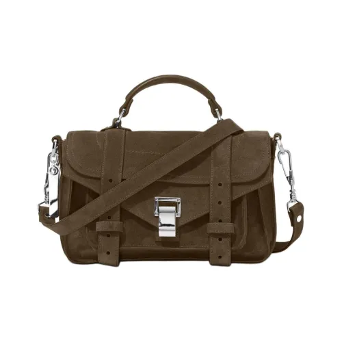 PROENZA SCHOULER Сумка через плечо из телячьей кожи маленькая сумка женская темно-коричневая