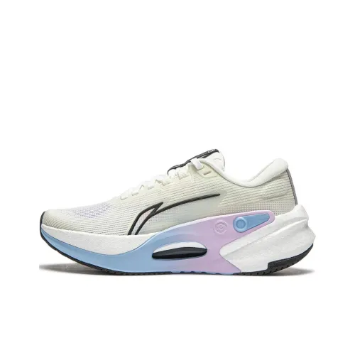 LINING Furious Rider 7,0 V2 Беговые кроссовки Низкий топ Айвори/Черный/Небесный синий Женские