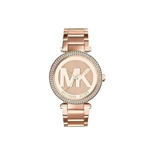 MICHAEL KORS Наручные часы Кварцевый механизм Ремешок из нержавеющей стали 33 мм Розовое золото Циферблат Женские часы MK5865