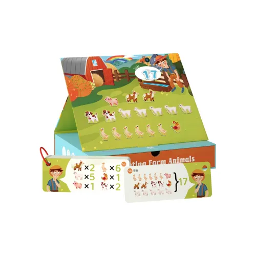 Pinwheel Farm Животные Счёт 10 Клетчатый узор Развивающие игрушки