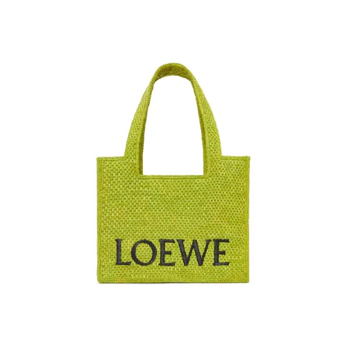 LOEWE Font Tote Рафия Сумка через плечо Сумка среднего размера Женская Pasture Green