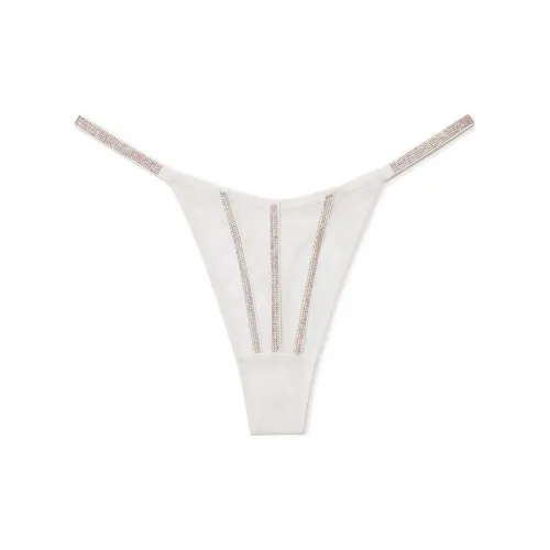 Victoria's Secret Розовый VERY Сексуальный Прозрачный SHINE Стринг Panty Кокосовый Белый Женское Нижнее белье 1 Пачка Белый