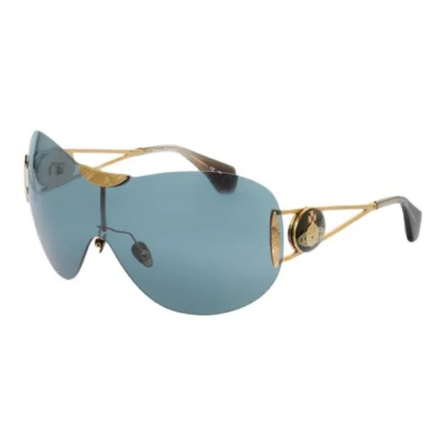 Vivienne Westwood Ацетатные солнцезащитные очки с неровными краями унисекс золото