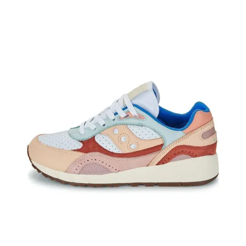 Saucony Shadow 6000 Slip-resistant Abrasion-resistant Low-top Беговые кроссовки Унисекс Красный Коричневый