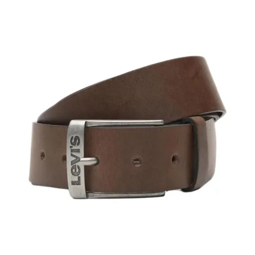 Ремни из натуральной кожи Levi's мужские коричневые ширина 4CM