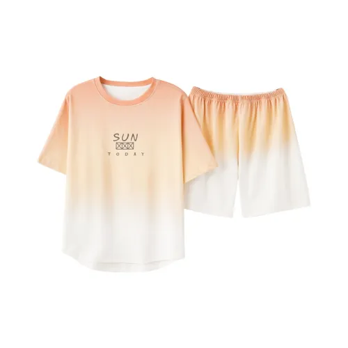 Chun Xi Pajama Комплект Женский Оранжевый Градиент