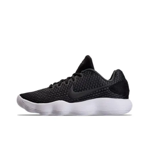 Nike Hyperdunk 2017 Low Топ Баскетбольные кроссовки Унисекс Черный Белый