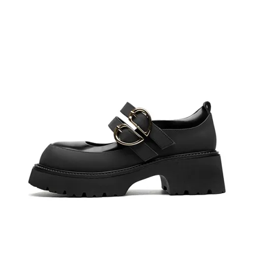 RED DRAGONFLY Грубый каблук Мэри Джейн туфли 5,9 см Женские