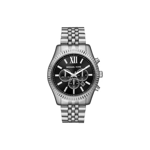 MICHAEL KORS Наручные часы Кварцевый механизм Нержавеющая сталь Ремешок 45 мм Черный циферблат Унисекс MK8602