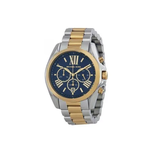 MICHAEL KORS Наручные часы Кварцевый механизм Нержавеющая сталь Ремешок 43 мм Синий циферблат Женские часы MK5606