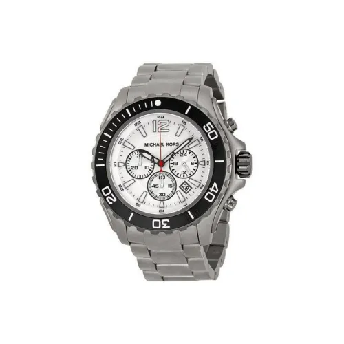 MICHAEL KORS Мужские часы Кварцевый механизм Титановый ремешок 47 мм Белый циферблат