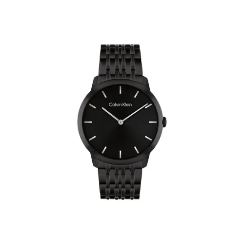 CALVIN KLEIN Мужские наручные часы кварцевый механизм стальной ремешок черный циферблат
