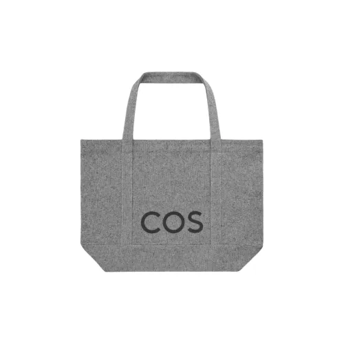 COS Хлопок Тоут Сумка Сумка для покупок Сумка на плечо Унисекс Темно-серый