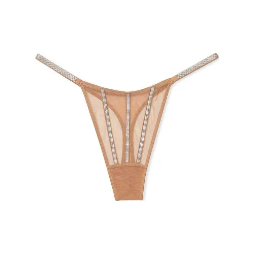 Victoria's Secret Розовый VERY Сексуальный Прозрачный SHINE Стринг Panty Цвет ириски Нижнее белье Женские 1 шт Телесный