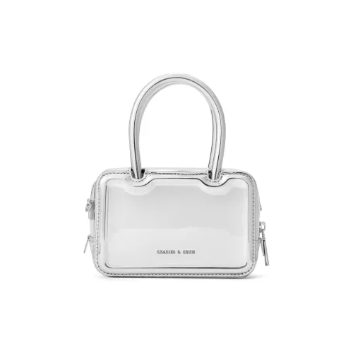 CHARLES KEITH ПУ (полиуретан) Маленькая квадратная сумка сумка через плечо сумка маленькая женская шоколад овсяный розовый серебряный