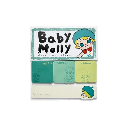 POP MART Коллаборация Edition When I Was Three Years Old Collection Детский Молли Липкие заметки Комбинация Trend Based Products