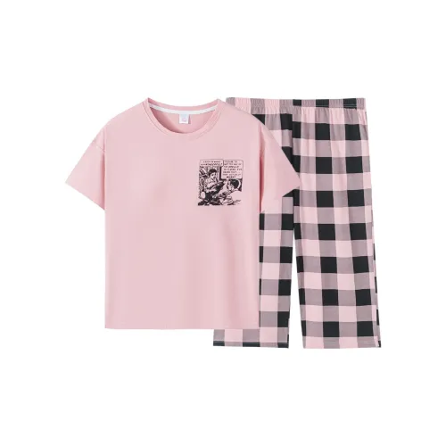 Huggy Kissy Пижамный комплект женский розовый фиолетовый