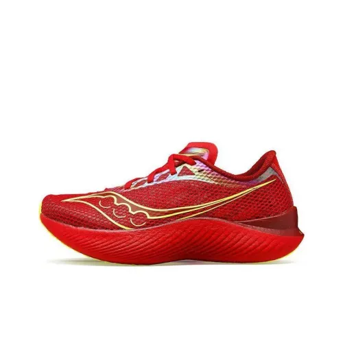 Saucony Endorphin Pro 3 Амортизирующие Slip-Resistant Низкие Беговые кроссовки Мужские Красные