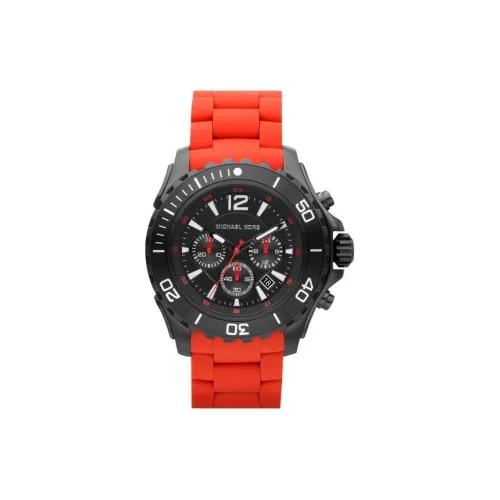 MICHAEL KORS Мужские часы Кварцевый механизм Стальной ремешок 48 мм Черный циферблат