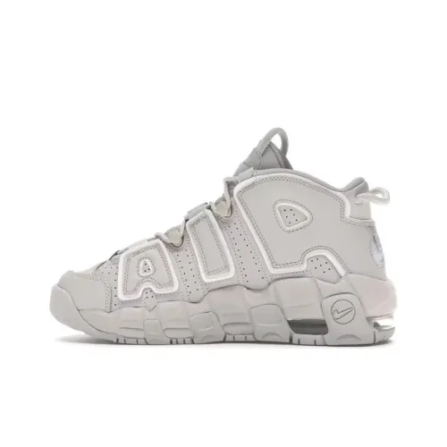 Nike Air More Uptempo Светлый костный MID Топ Винтажные баскетбольные кроссовки Женские Белые
