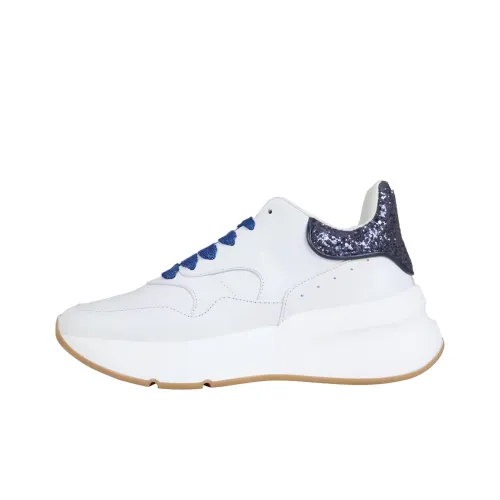 Alexander McQueen Низкие кроссовки для бега Женские Белые Синие