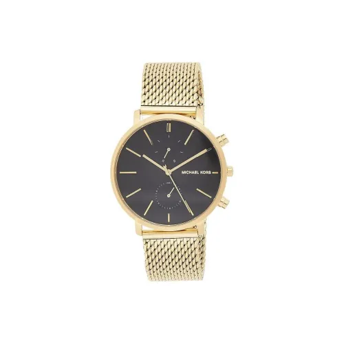 MICHAEL KORS Мужские часы Кварцевый механизм Ремешок из нержавеющей стали 42 мм Черный циферблат MK8503