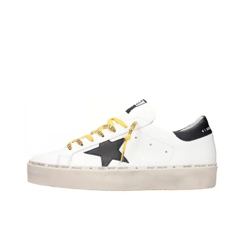 Golden Goose Hi Star Скейтборд Кроссовки Мужские Белый Желтый Потертый Позиционирование Стиль
